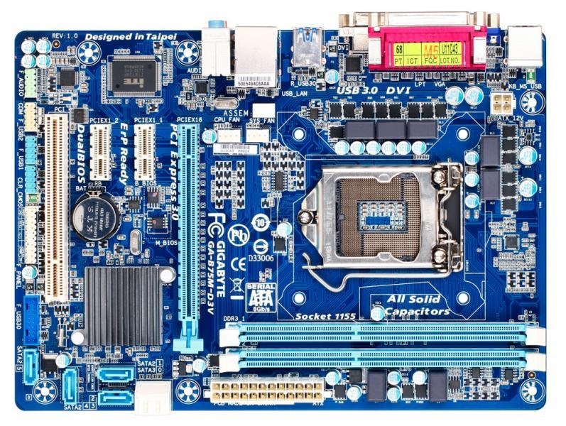 Gigabyte B75M-D3V Intel B75 LGA1155 mATX alaplap