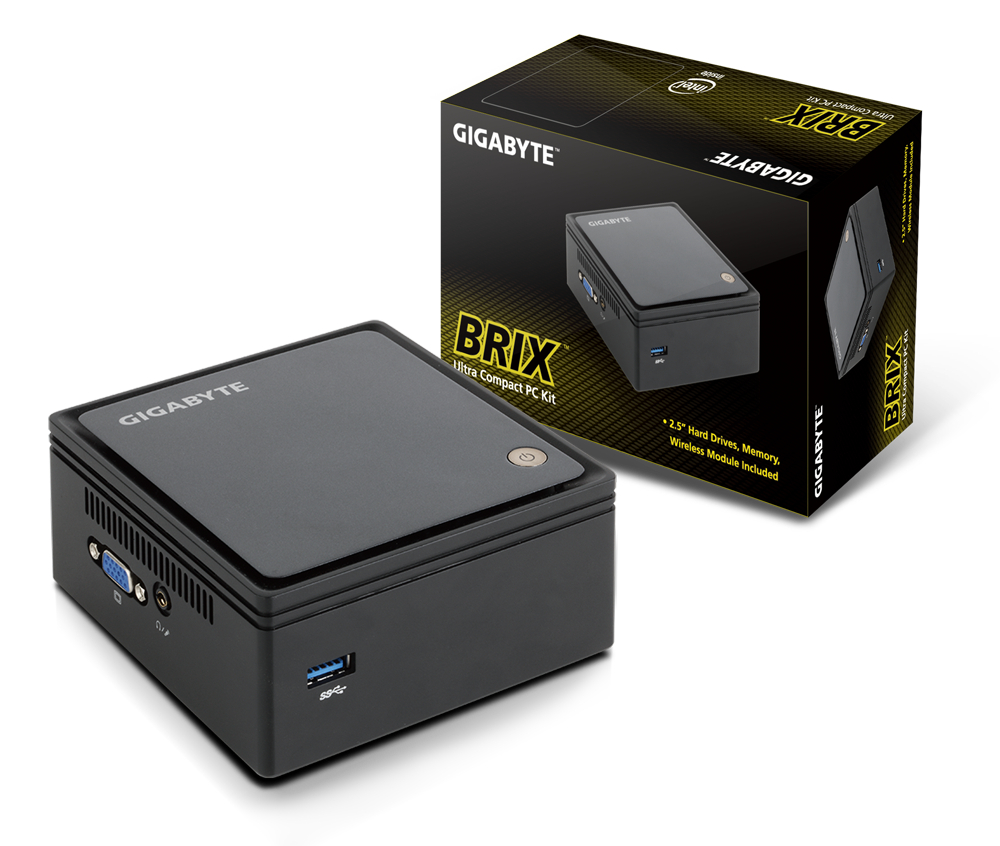Gigabyte GB-BXBT-2807 Brix Intel Fekete barebone mini asztali PC