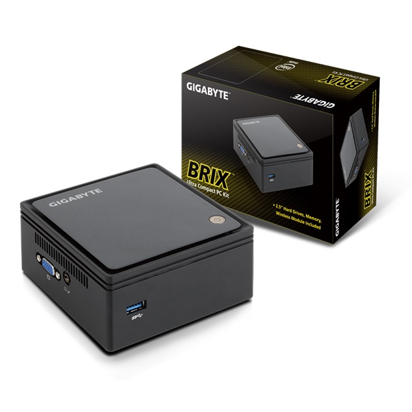 Gigabyte GB-BXBT-2807 Brix Intel Fekete barebone mini asztali PC