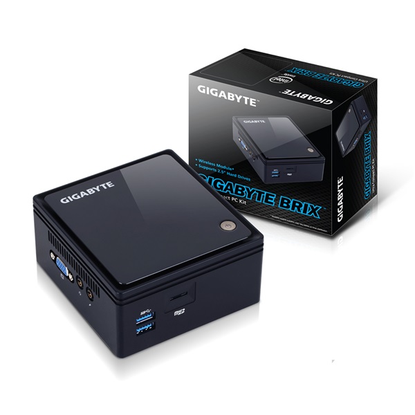 Gigabyte GB-BACE-3160 Brix Intel Fekete barebone mini asztali PC