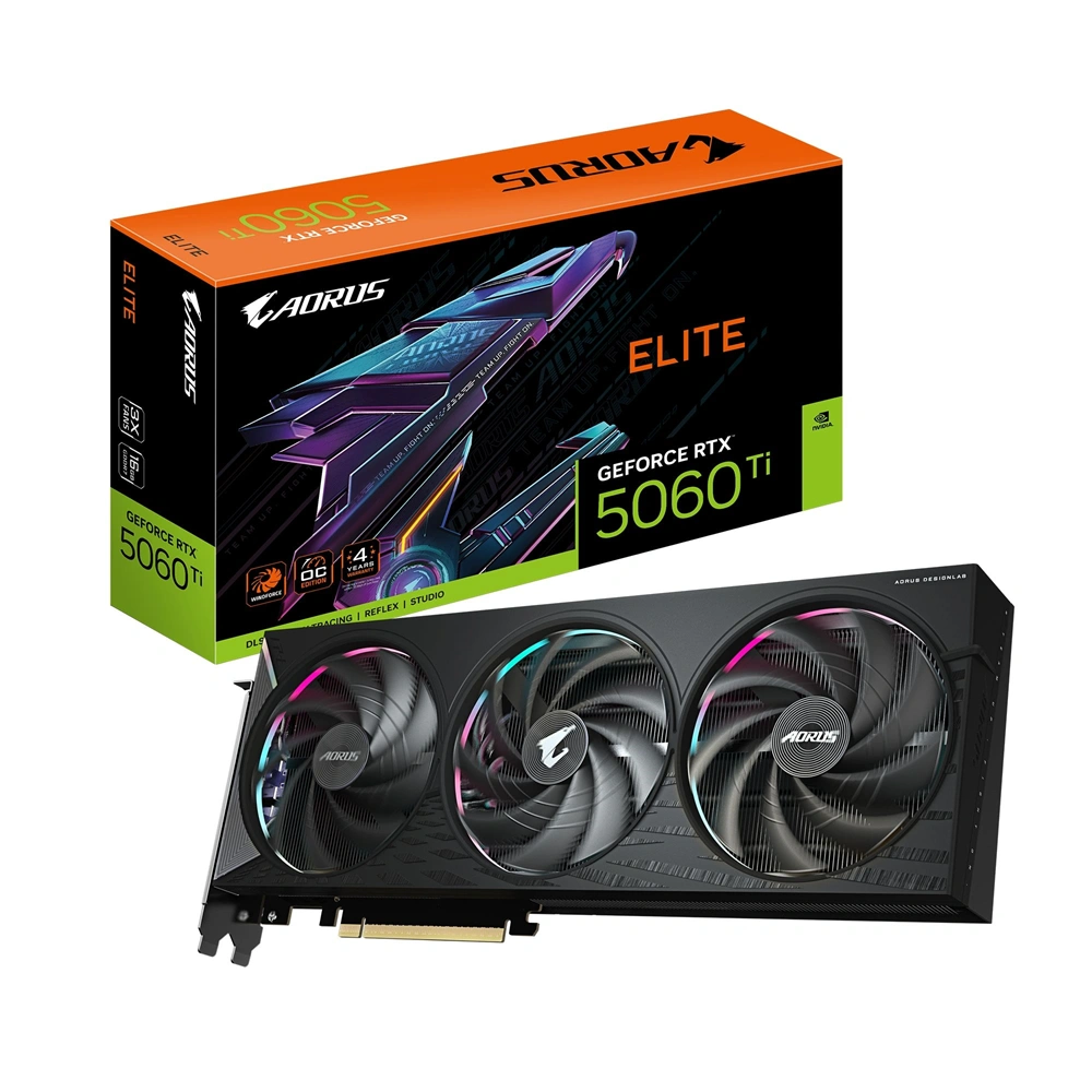 Gigabyte GeForce RTX 5060 Ti AORUS Elite 16GB GDDR6 videókártya