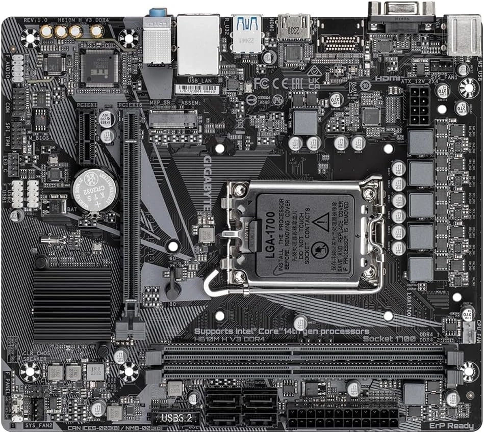 Gigabyte H610M H V3 Intel H610 LGA1700 mATX alaplap