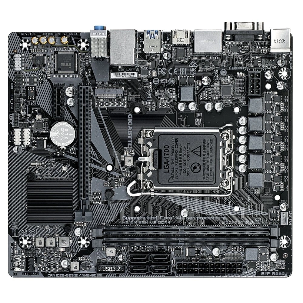 Gigabyte H610M S2H V3 Intel H610 LGA1700 mATX alaplap