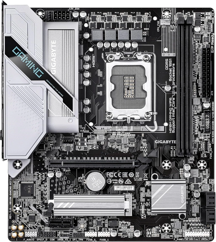 Gigabyte H810M GAMING Wi-Fi Intel H810 LGA1851 mATX alaplap