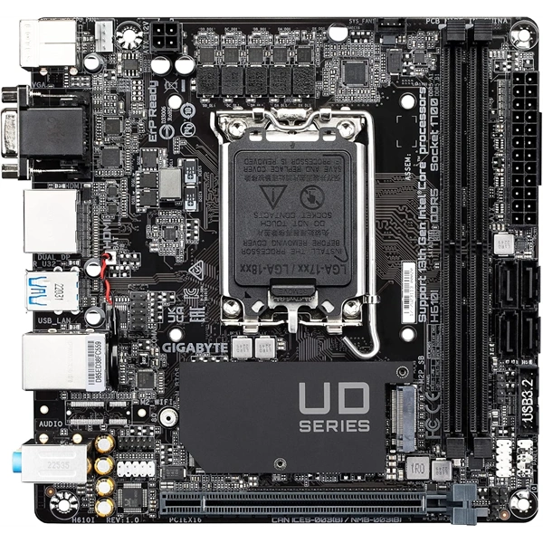 Gigabyte Intel H610I LGA1700 Mini-ITX alaplap