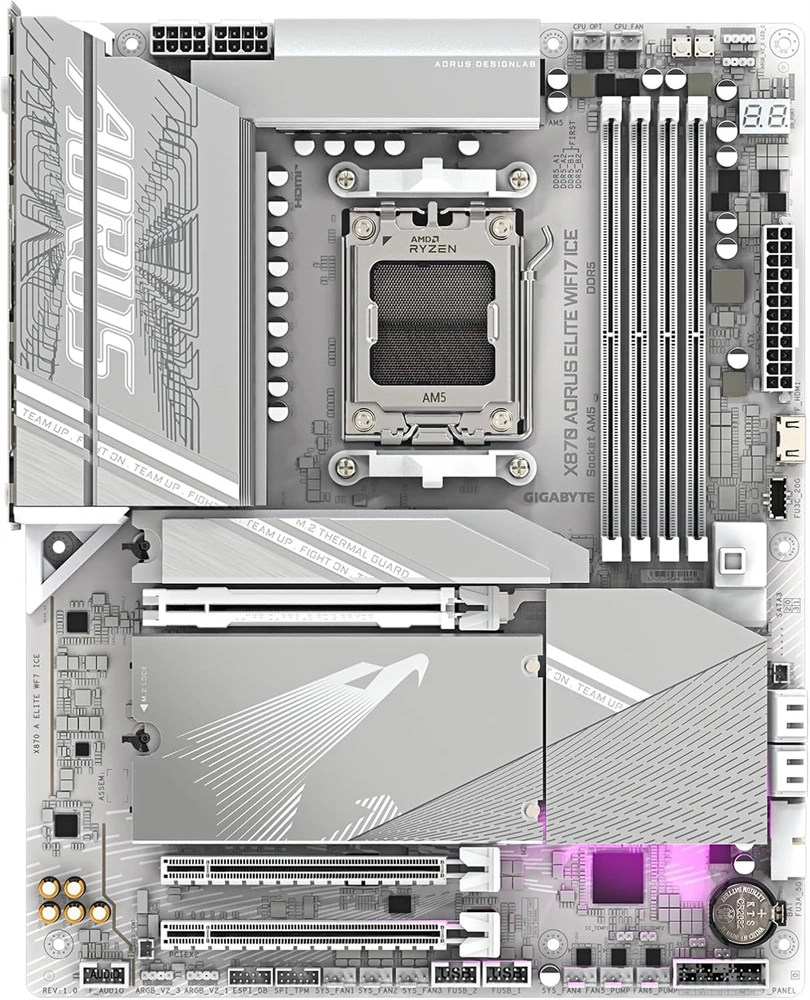 Gigabyte X870 AORUS ELITE ICE Wi-Fi AMD X870 AM5 ATX alaplap
