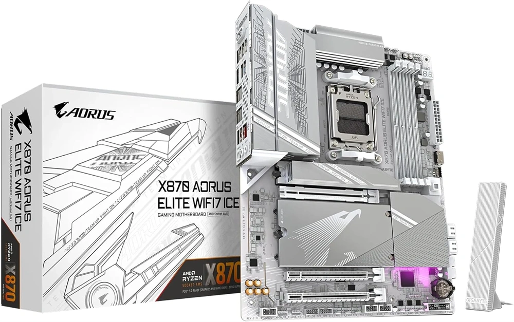 Gigabyte X870 AORUS ELITE ICE Wi-Fi AMD X870 AM5 ATX alaplap