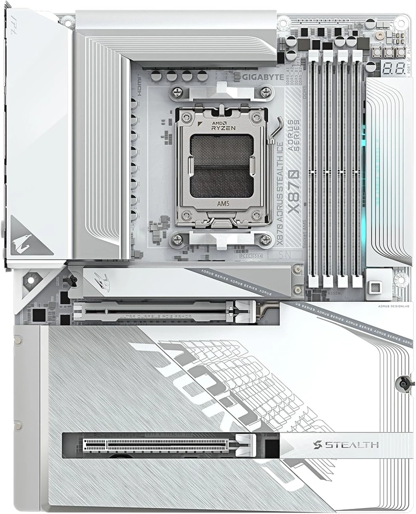 Gigabyte X870 AORUS STEALTH ICE AMD X870 AM5 ATX alaplap