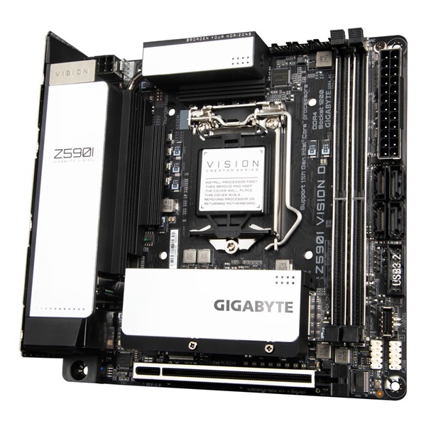 Gigabyte Z590I VISION D Intel Z590 LGA1200 mini-ITX alaplap
