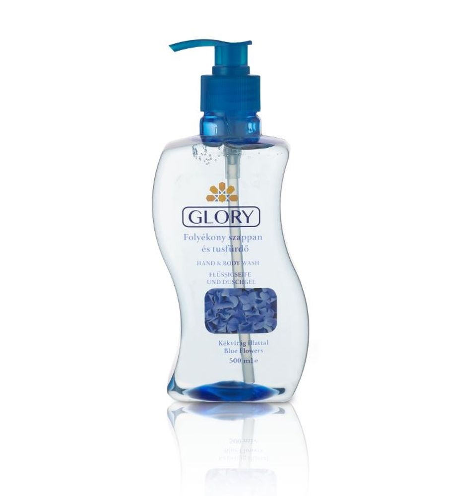 Glory/HC 500 ml kékvirág illat folyékony szappan és tusfürdő