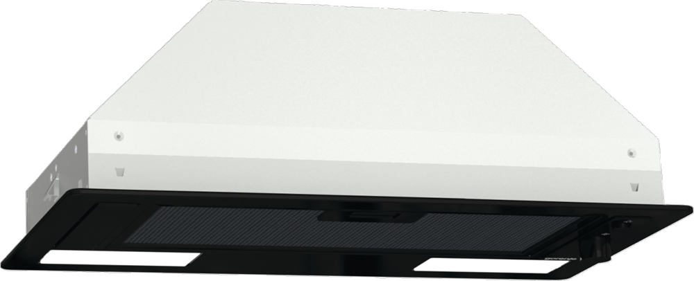 Gorenje BHI681EB fekete, aláépíthető, álkürtős, méret:53,4 cm, zajszint:67 dB, páraelszívó