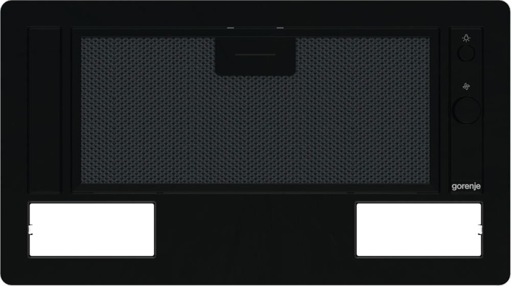 Gorenje BHI681EB fekete, aláépíthető, álkürtős, méret:53,4 cm, zajszint:67 dB, páraelszívó