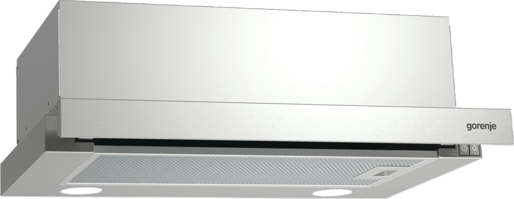 Gorenje BHP523E10X szürke, szabadonálló, hagyományos, méret:50 cm, teleszkópos, zajszint:67 dB, páraelszívó (Újszerű)