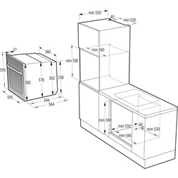 Gorenje BO6717E03BG fekete beépíthető sütő