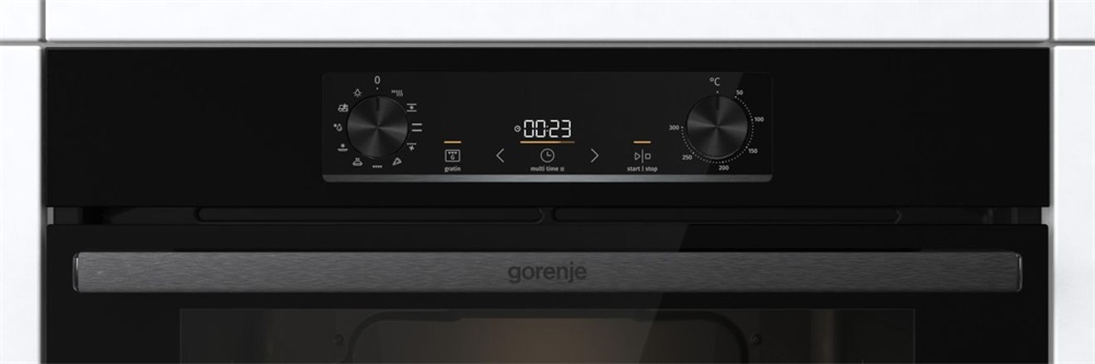 Gorenje BO6735E05B fekete, beépíthető, sütőtér: 77L, grill, légkeverés, hidrolitikus, sütő