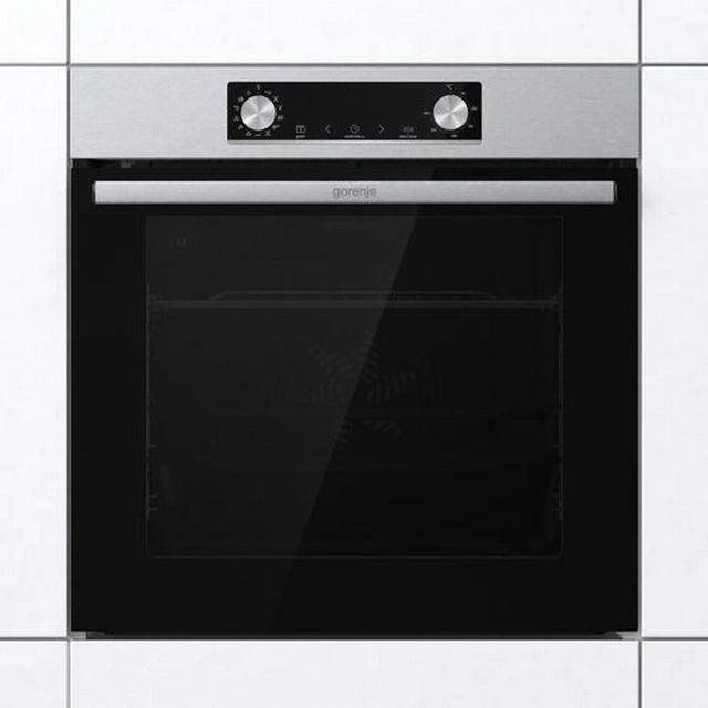 Gorenje BPS6737E03X inox-fekete, beépíthető, sütőtér:77L, grill, légkeveréses, sütő