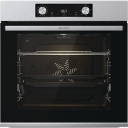 Gorenje BPS6737E14X inox-fekete, beépíthető, sütőtér:77L, grill, légkeveréses, sütő