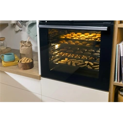 Gorenje BPS6737E14X inox-fekete, beépíthető, sütőtér:77L, grill, légkeveréses, sütő