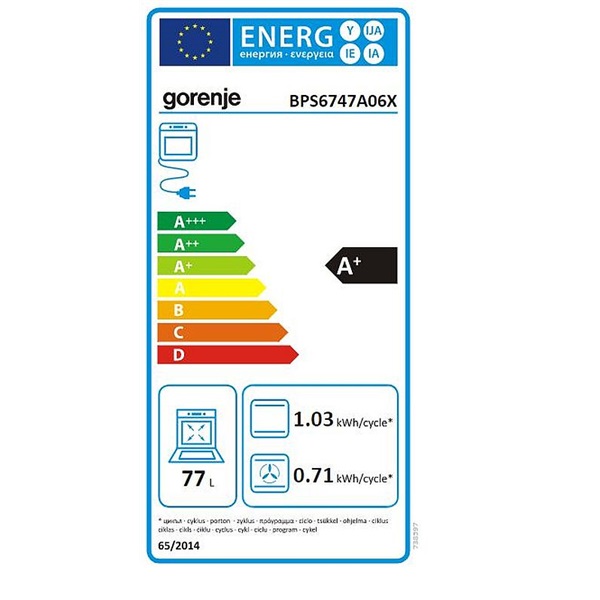 Gorenje BPS6747A06X beépíthető inox sütő
