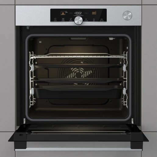 Gorenje BPSA6747A08XWI inox, beépíthető, sütőtér:77L, grill, légkeveréses, sütő