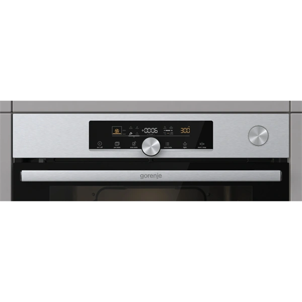 Gorenje BPSA6747A08X inox, beépíthető, sütőtér:77L, grill, légkeveréses, sütő