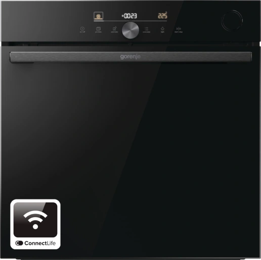 Gorenje BPSA6747DGWI fekete, beépíthető, sütőtér:77L, grill, légkeveréses, sütő