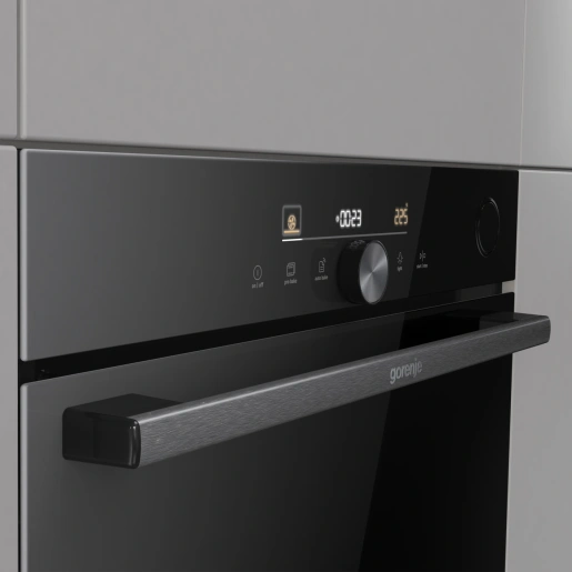 Gorenje BSA6747DGWI fekete, beépíthető, sütőtér:77L, grill, légkeveréses, sütő