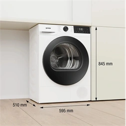 Gorenje DG2P8D fehér, hőszivattyús, 8 kg, szárítógép