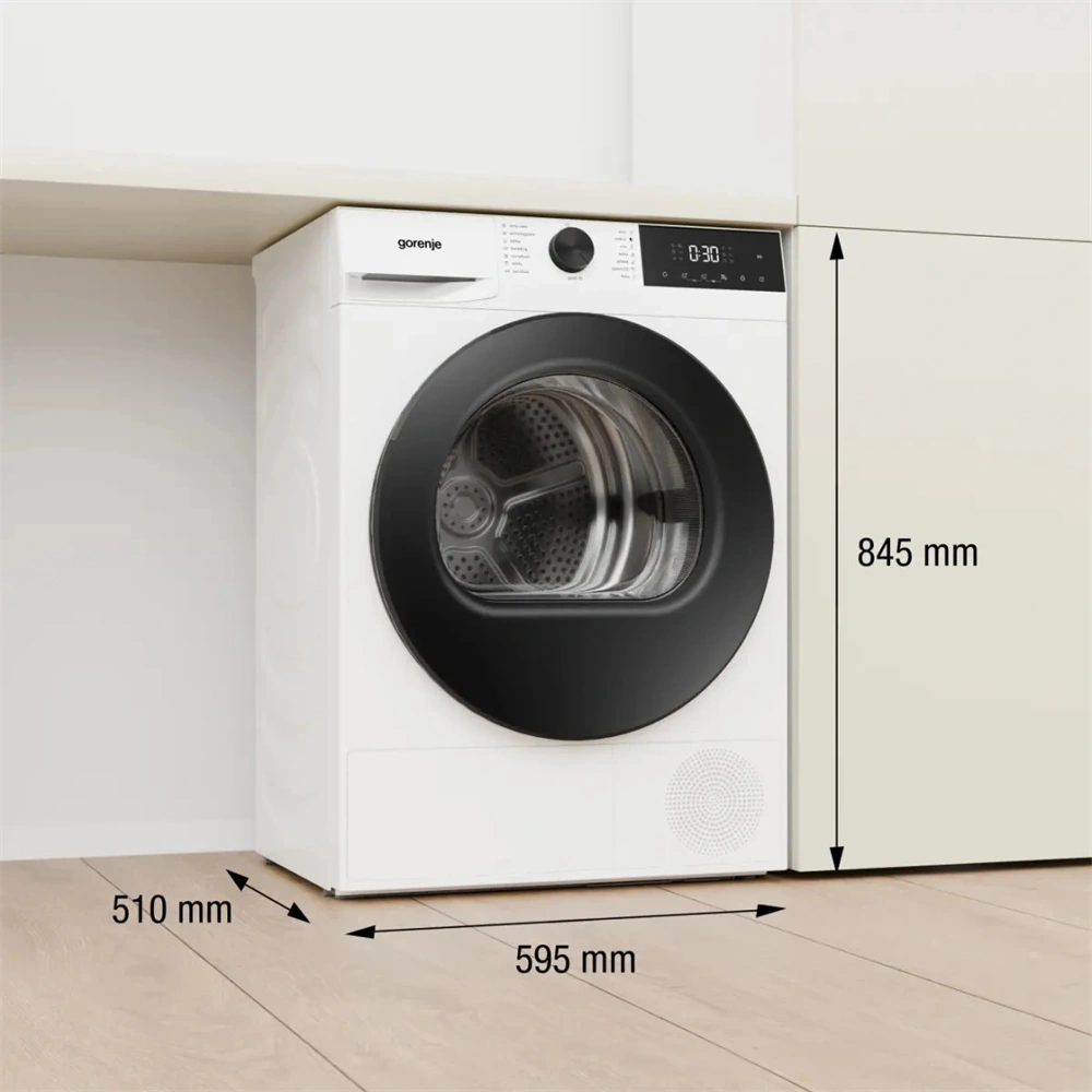 Gorenje DG2P8D fehér, hőszivattyús, 8 kg, szárítógép