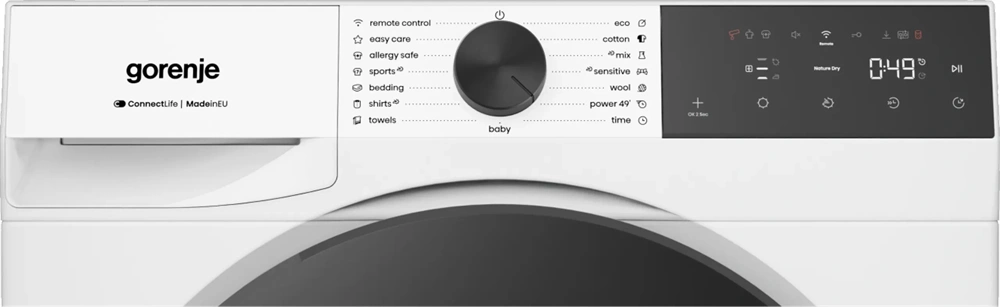 Gorenje DG48C fehér, hőszivattyús, 8 kg, szárítógép