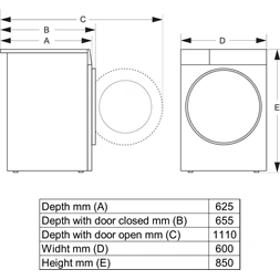 Gorenje DG48C fehér, hőszivattyús, 8 kg, szárítógép