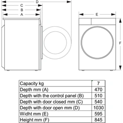 Gorenje DHNE7D fehér, 7kg, hőszivattyús szárítógép