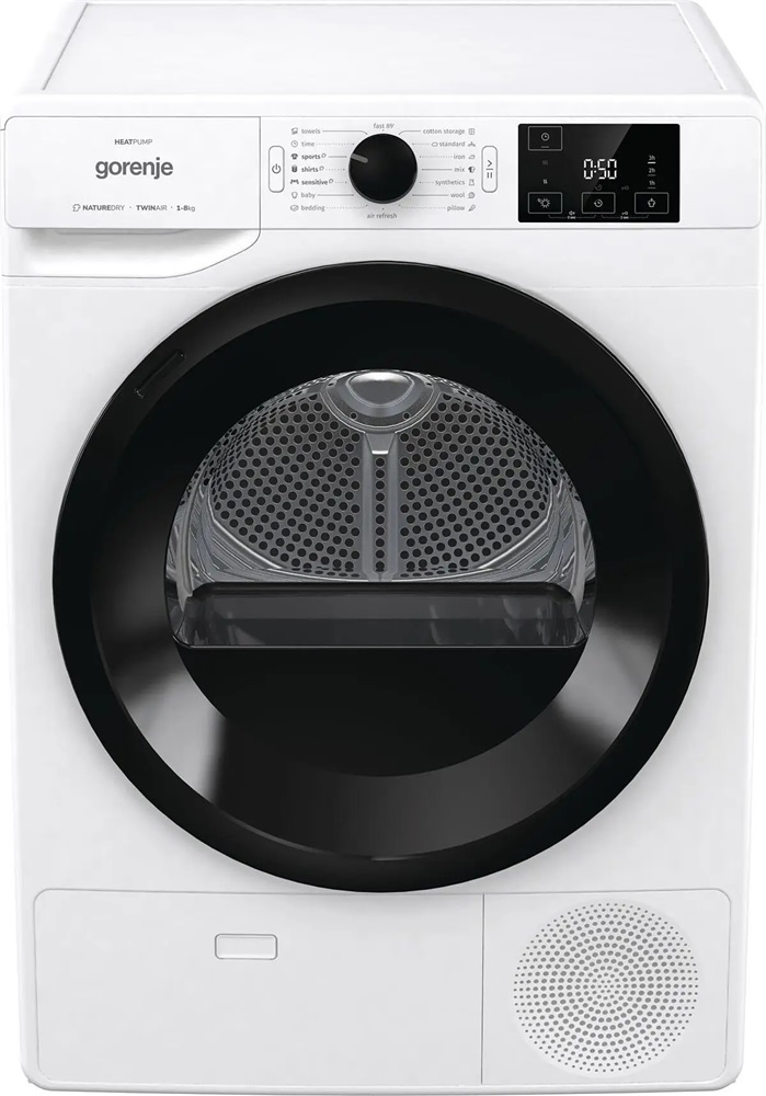 Gorenje DNE82/GN fehér, 8 kg, hőszivattyús, szárítógép
