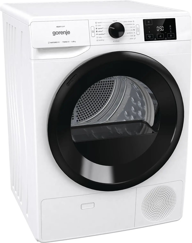 Gorenje DNE82/GN fehér, 8 kg, hőszivattyús, szárítógép