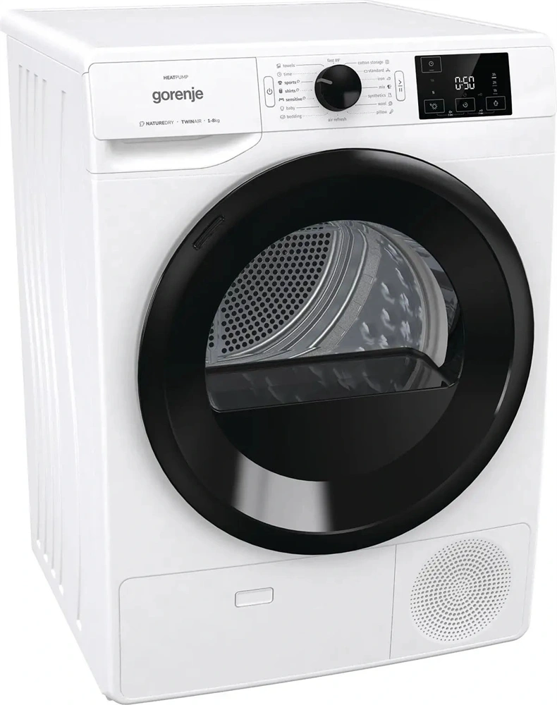 Gorenje DNE82/GN fehér, 8 kg, hőszivattyús, szárítógép (Használt - B)