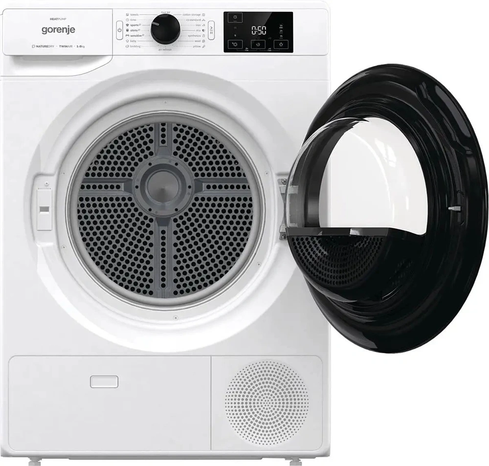 Gorenje DNE82/GN fehér, 8 kg, hőszivattyús, szárítógép (Használt - B)