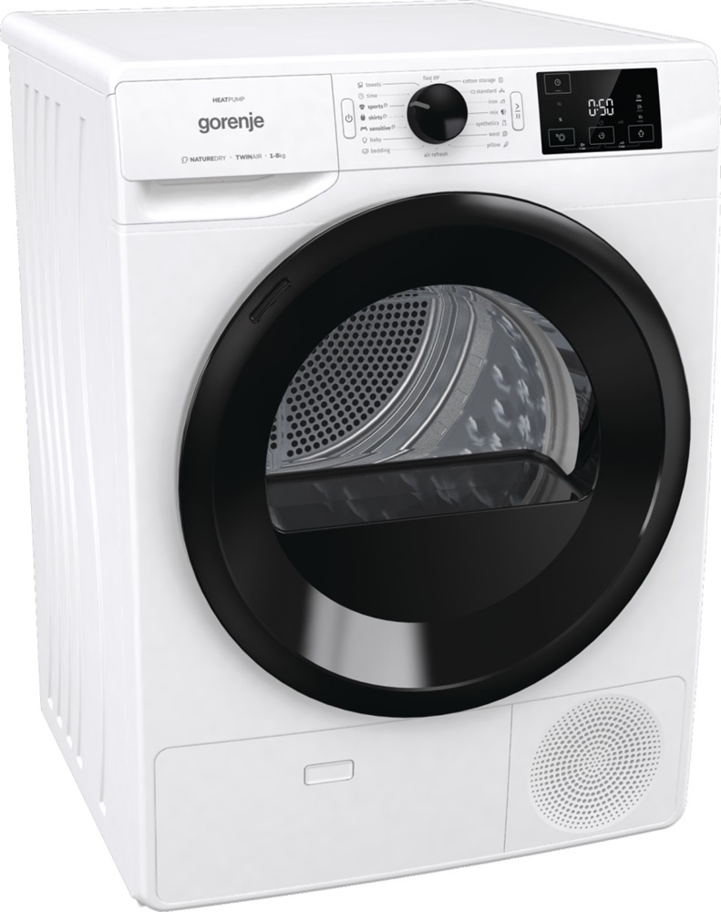 Gorenje DNE83/GN fehér, 8 kg, hőszivattyús, szárítógép