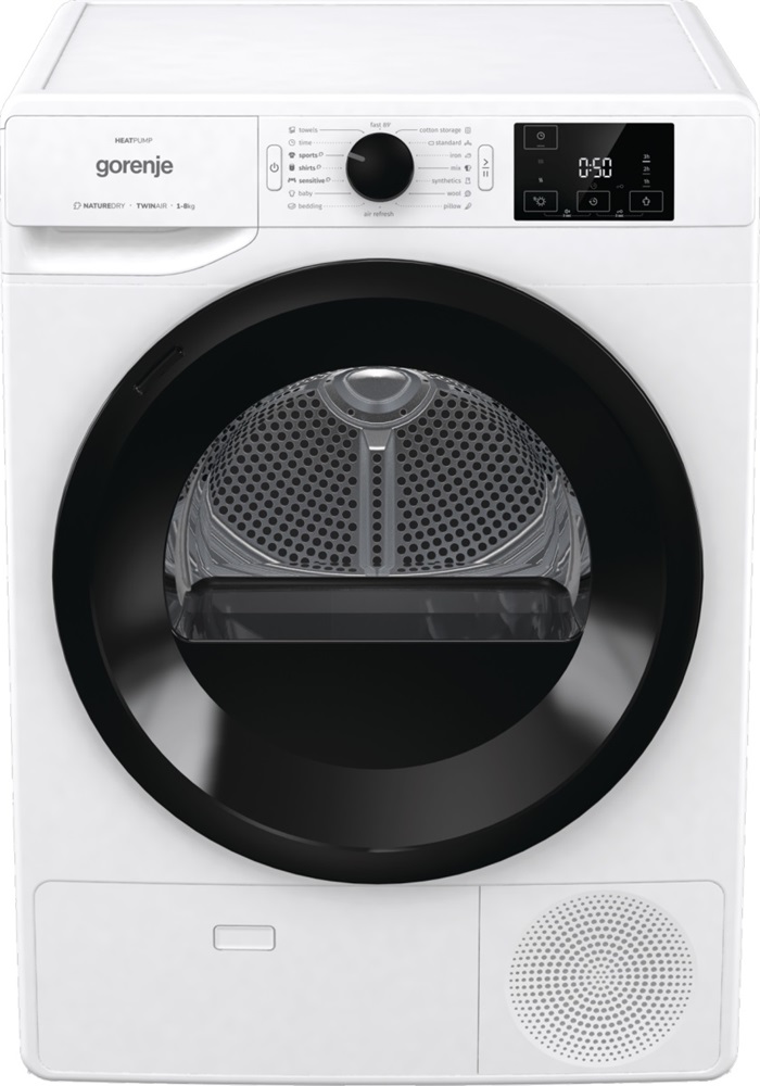 Gorenje DNE83/GN fehér, 8 kg, hőszivattyús, szárítógép