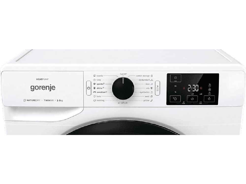 Gorenje DNE83/GN fehér, 8 kg, hőszivattyús, szárítógép