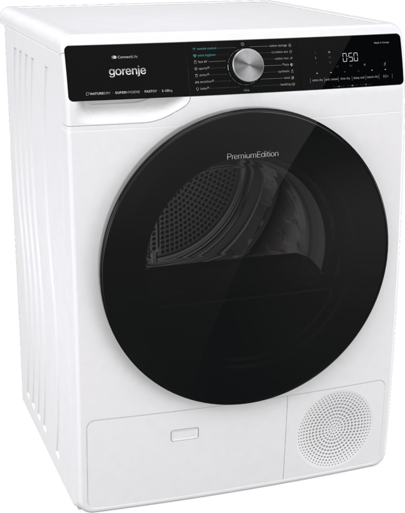 Gorenje DNS12 fehér, 10 kg, hőszivattyús, szárítógép