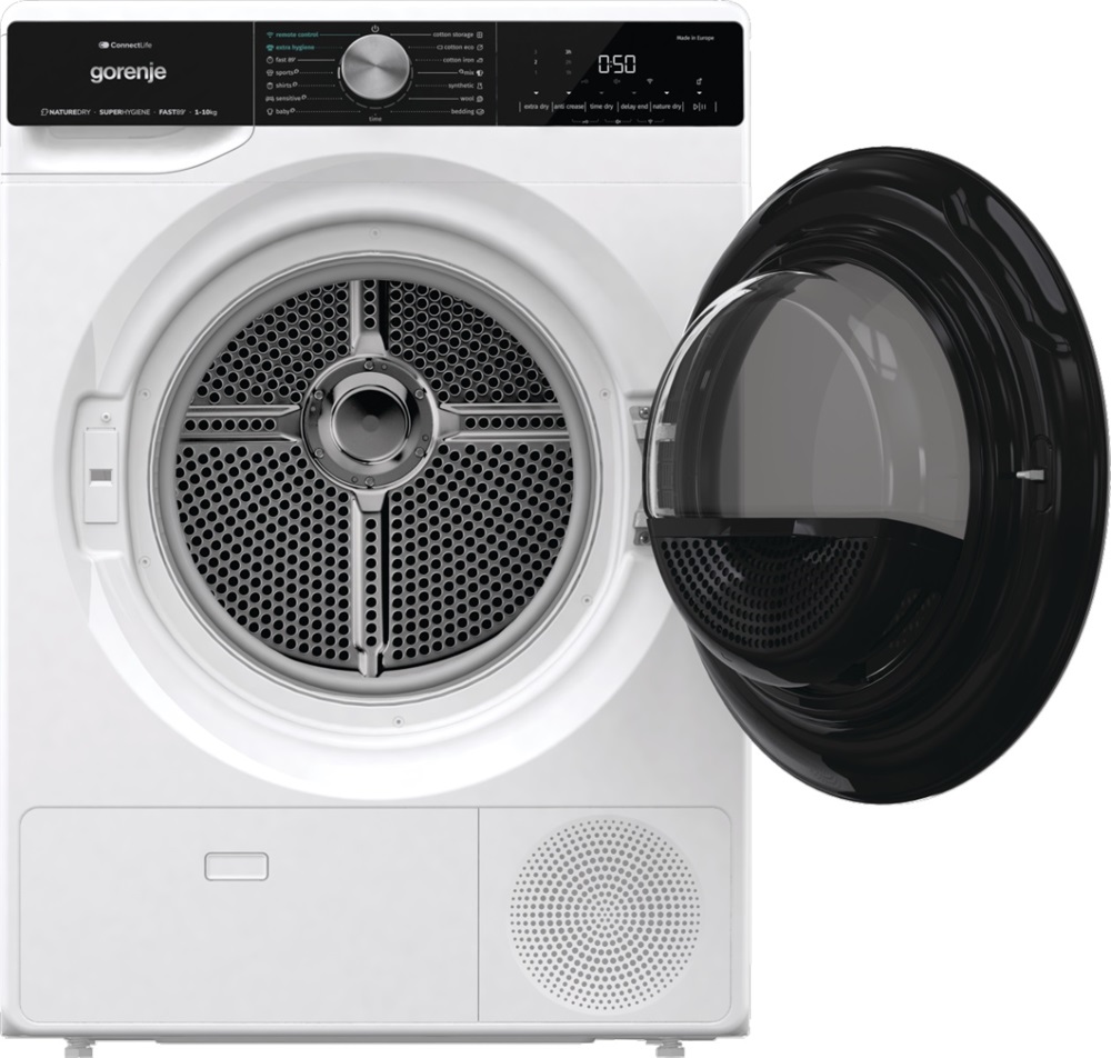 Gorenje DNS12 fehér, 10 kg, hőszivattyús, szárítógép