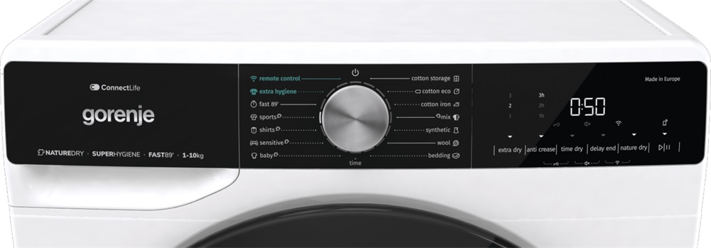 Gorenje DNS12 fehér, 10 kg, hőszivattyús, szárítógép