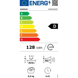 Gorenje DPNA92WIFI fehér, 9kg, hőszivattyús szárítógép