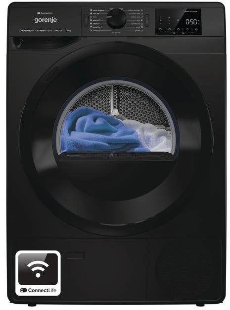 Gorenje DPNE82GNLWIFI/B fekete, 8kg, hőszivattyús, szárítógép