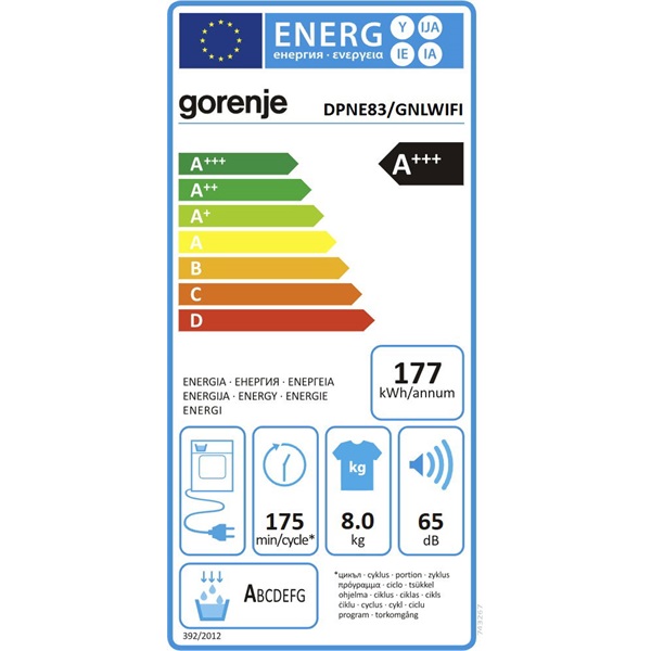 Gorenje DPNE83/GNLWIFI hőszivattyús szárítógép