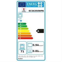 Gorenje ECS6350WPA fehér, szabadonálló, kerámialapos, elektromos, főzőzóna: 4, sütő:70L, grill, tűzhely