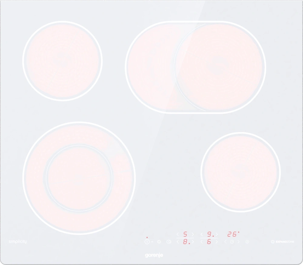 Gorenje ECT643SYW fehér, beépíthető, üvegkerémia, főzőzóna:4, beépítési méret:56cm, főzőlap