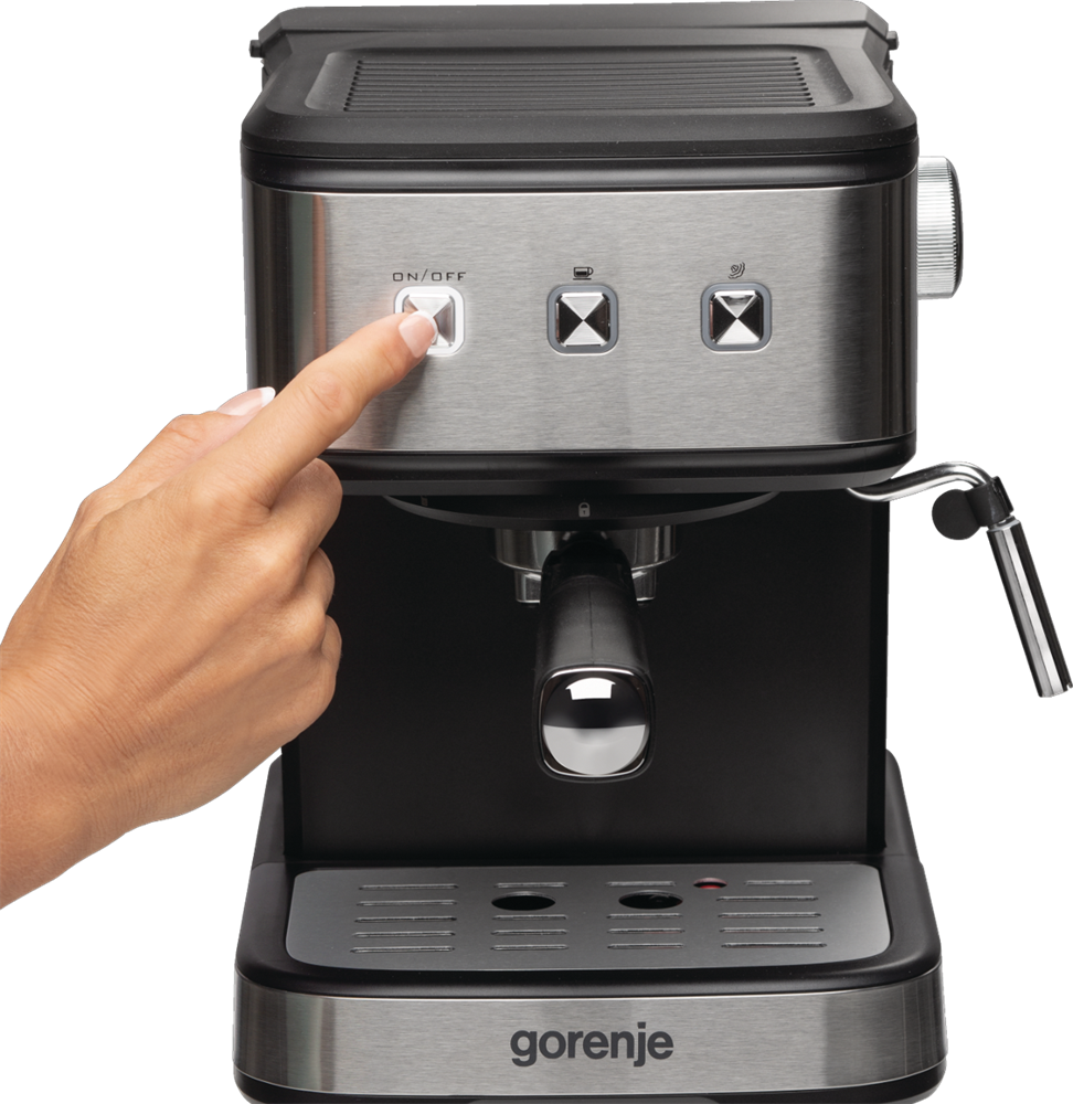 Gorenje ESCM12MBK ezüst espresso kávéfőző