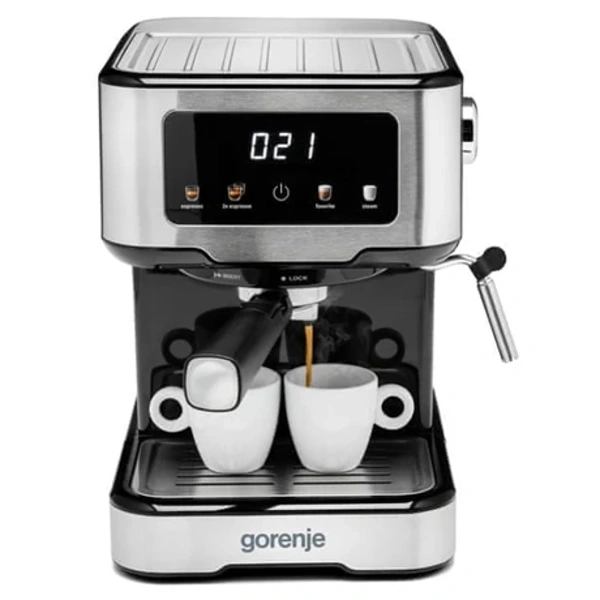Gorenje ESCM15CD inox-fekete espresso kávéfőző