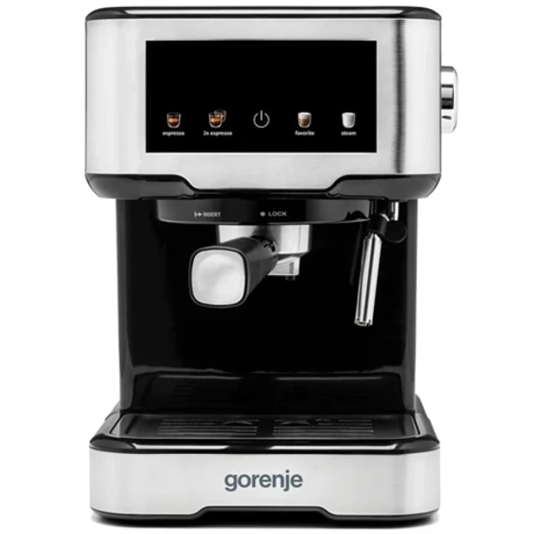Gorenje ESCM15CD inox-fekete espresso kávéfőző